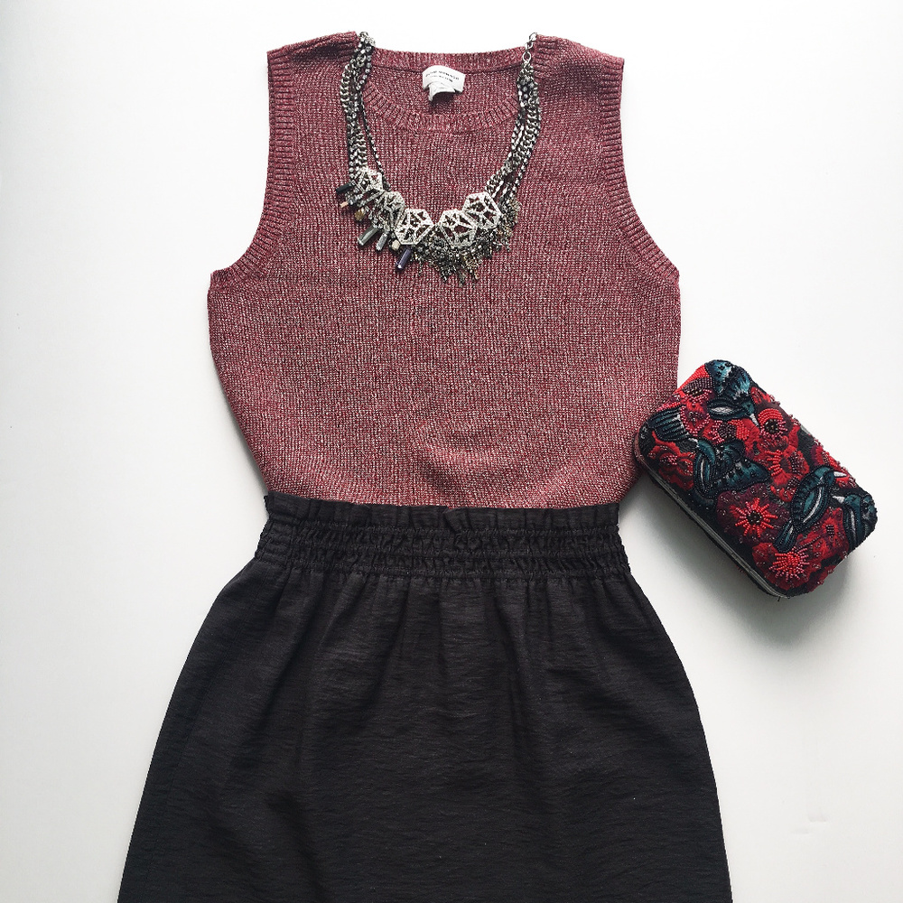 JCrew Sidewalk Skirt in Grey Crepe - Picture 2 of 4